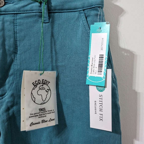 🌸 Cosmic Blue Callie Echo Wide Leg Pant Size 4 NWT STITCH FIX - Picture 4 of 7